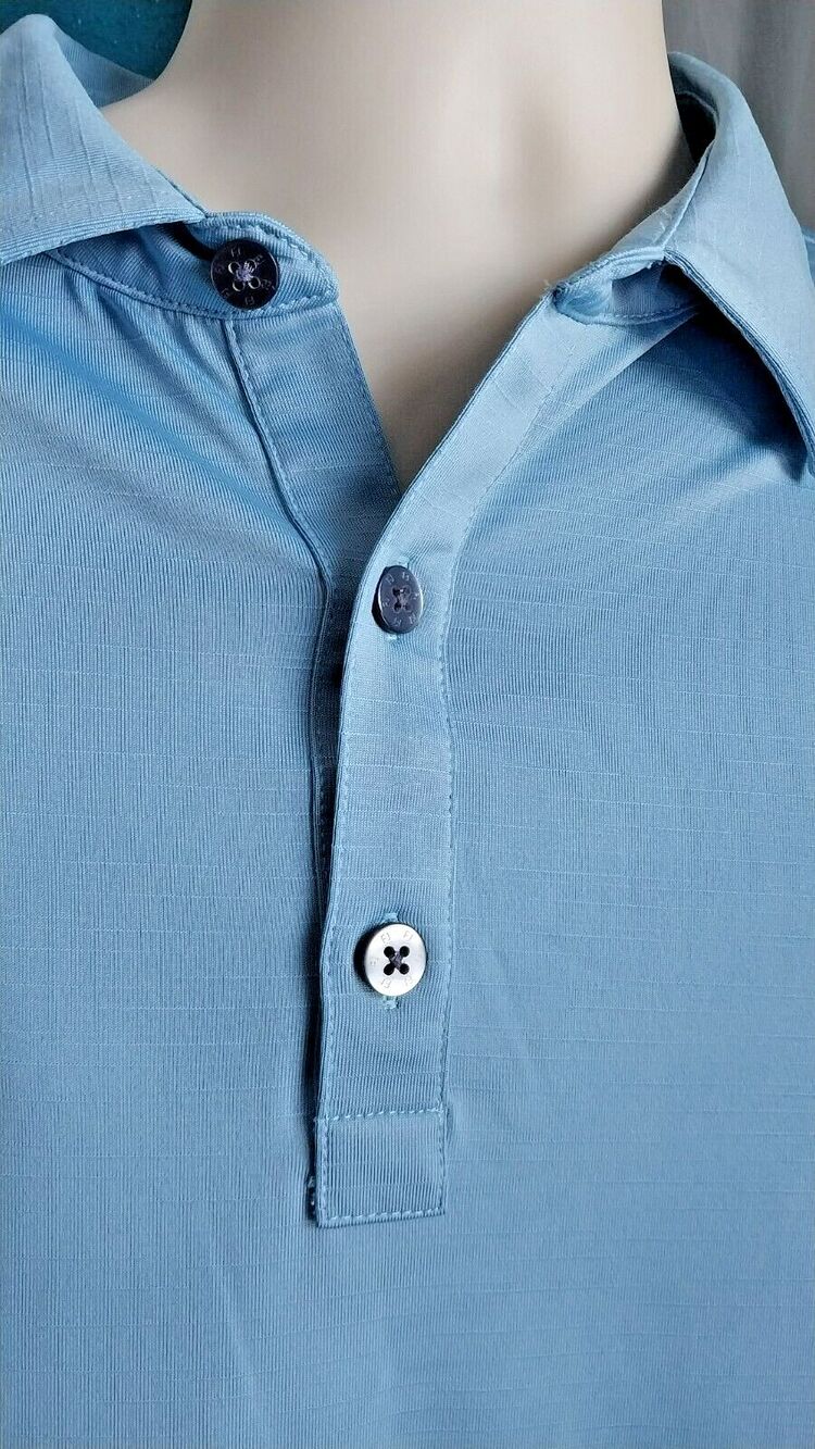 FootJoy FJ Blue Short Sleeve Performance Polo Shirt Men's Size XL